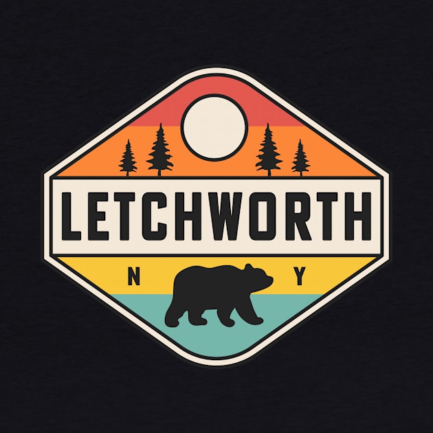 Letchworth State Park Camping Hiking Waterfalls New York by PodDesignShop